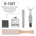 Kit sculpture cuir couteaux lames acier inoxydable et polissage – Couleur D - A B C - 1SET