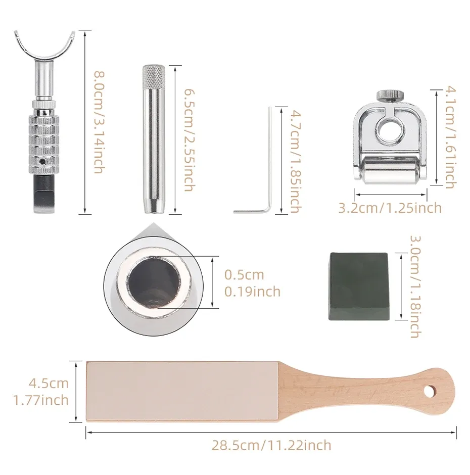 Kit sculpture cuir couteaux lames acier inoxydable et polissage