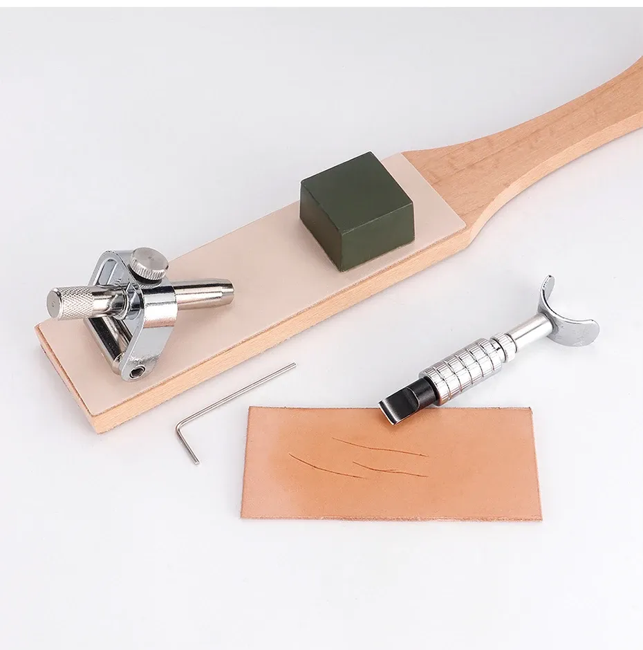 Kit sculpture cuir couteaux lames acier inoxydable et polissage