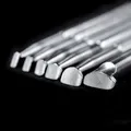 Lot 6 tampons acier inoxydable sculpture cuir motifs quadrillés – 3