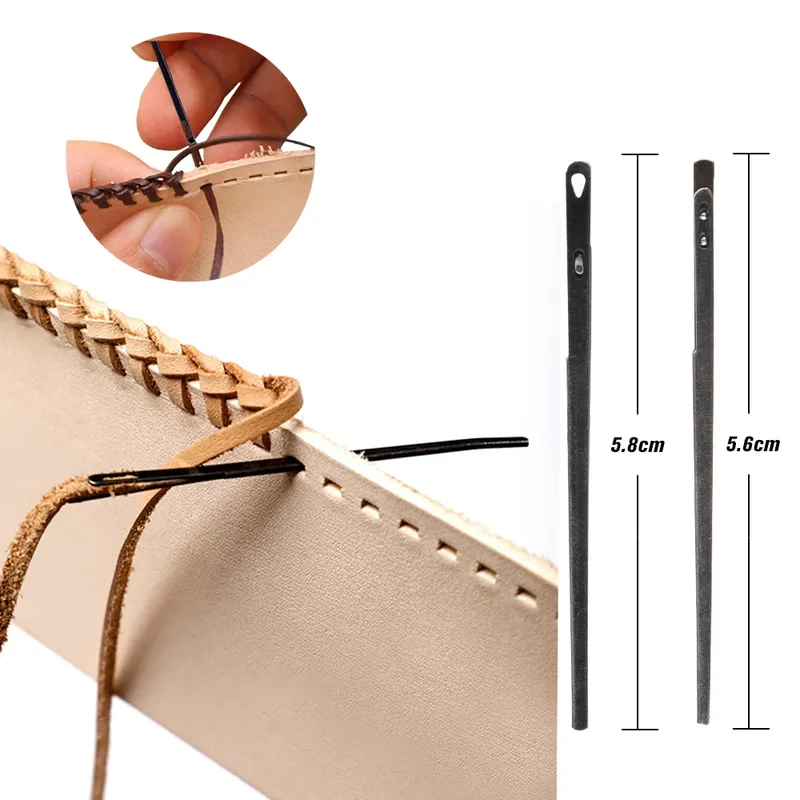 Lot de 1 à 2 aiguilles cuir pour artisanat et bricolage