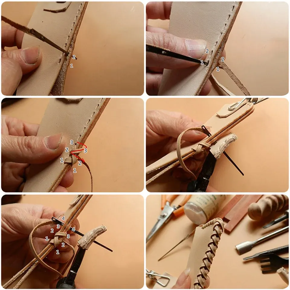 Lot de 1 à 2 aiguilles cuir pour artisanat et bricolage