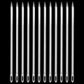 Lot de 12 aiguilles cuir gros œil diamant pour couture – 1