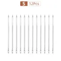 Lot de 12 aiguilles cuir gros œil diamant pour couture – Couleur S - 12Pcs