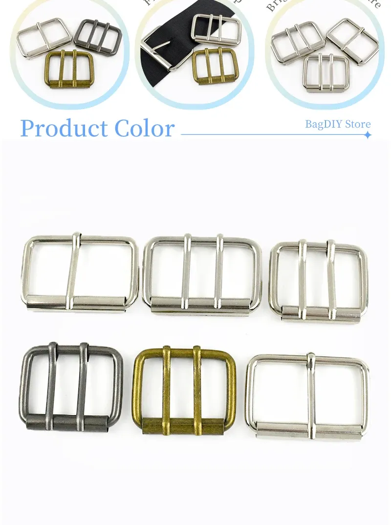 Lot de 2 à 10 boucles ceinture métal 40 à 50 mm