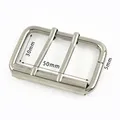 Lot de 2 à 10 boucles ceinture métal 40 à 50 mm – Couleur Silver-Double-50mm