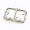 Lot de 2 à 10 boucles ceinture métal 40 à 50 mm – Couleur Silver-Single-50mm