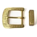 Lot de 2 boucles ceinture laiton 40 mm sculptées – 1