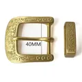 Lot de 2 boucles ceinture laiton 40 mm sculptées – 2