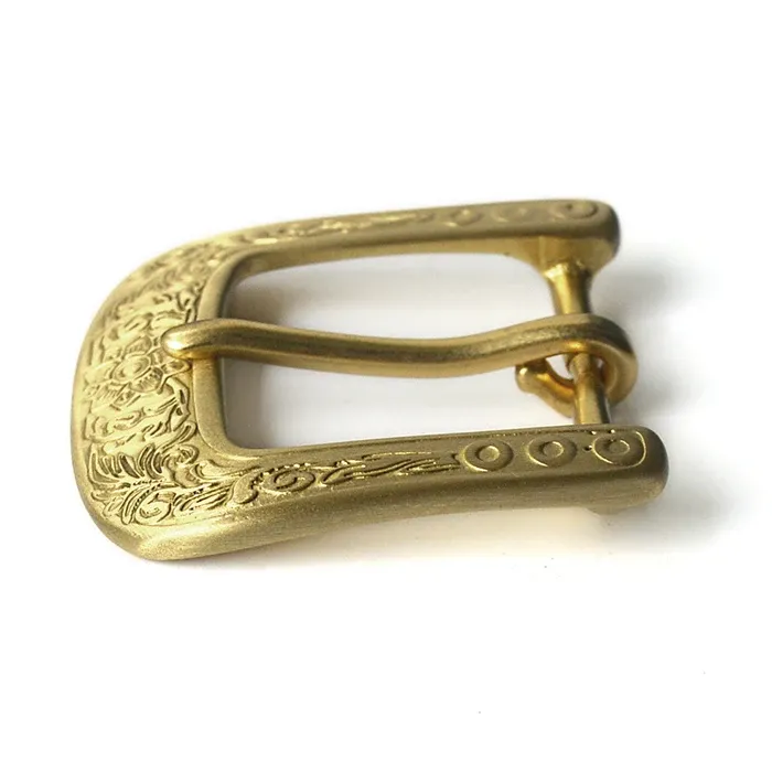 Lot de 2 boucles ceinture laiton 40 mm sculptées