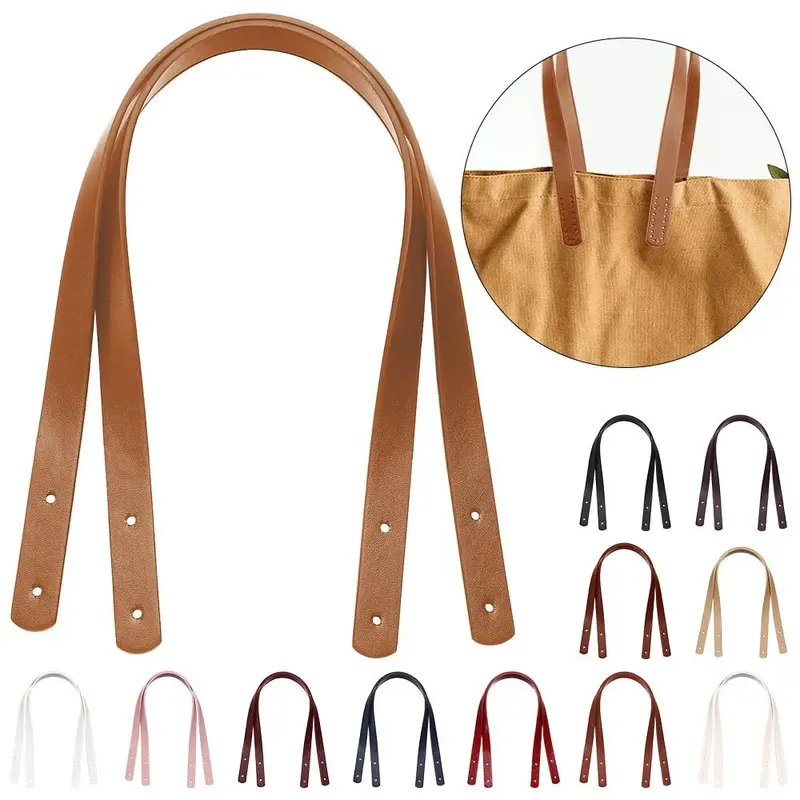 Lot de 2 poignées de sac en cuir PU pour boîte cadeau