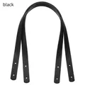 Lot de 2 poignées de sac en cuir PU pour boîte cadeau – Couleur black