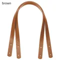 Lot de 2 poignées de sac en cuir PU pour boîte cadeau – Couleur brown