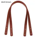 Lot de 2 poignées de sac en cuir PU pour boîte cadeau – Couleur dark brown