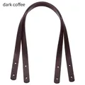 Lot de 2 poignées de sac en cuir PU pour boîte cadeau – Couleur dark coffee