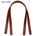 Lot de 2 poignées de sac en cuir PU pour boîte cadeau – Couleur light coffee