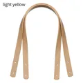 Lot de 2 poignées de sac en cuir PU pour boîte cadeau – Couleur light yellow