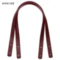Lot de 2 poignées de sac en cuir PU pour boîte cadeau – Couleur wine red