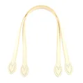 Lot de 2 sangles de sac en cuir PU pour bandoulière – Couleur Beige
