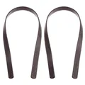 Lot de 2 sangles de sac en cuir PU pour sac à main femme – Couleur Dark Coffee