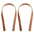 Lot de 2 sangles de sac en cuir PU pour sac à main femme – Couleur Light Brown