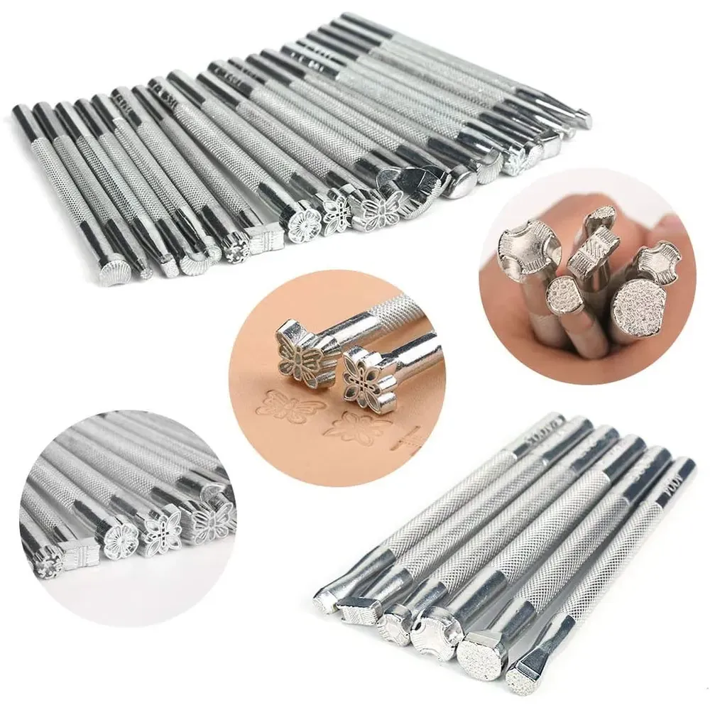 Lot de 20 outils d'impression pour cuir