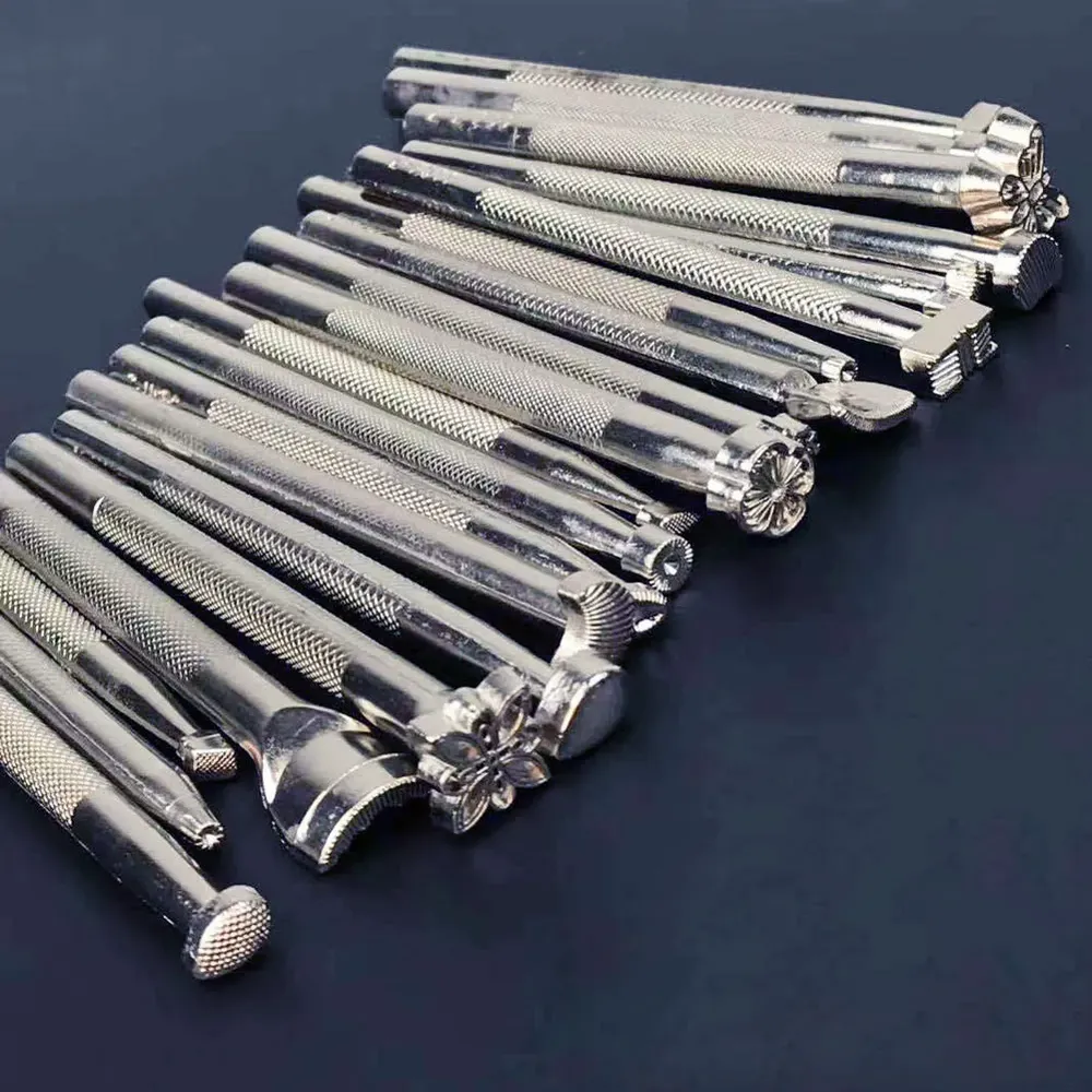 Lot de 20 outils d'impression pour cuir