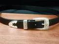 Lot de 3 boucles ceinture western argent 30 mm – 5