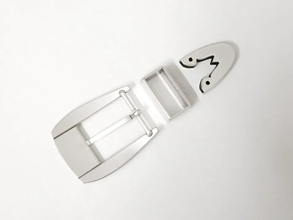 Lot de 3 boucles ceinture western argent 30 mm