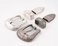 Lot de 3 boucles ceinture western métal 1 pouce – 1