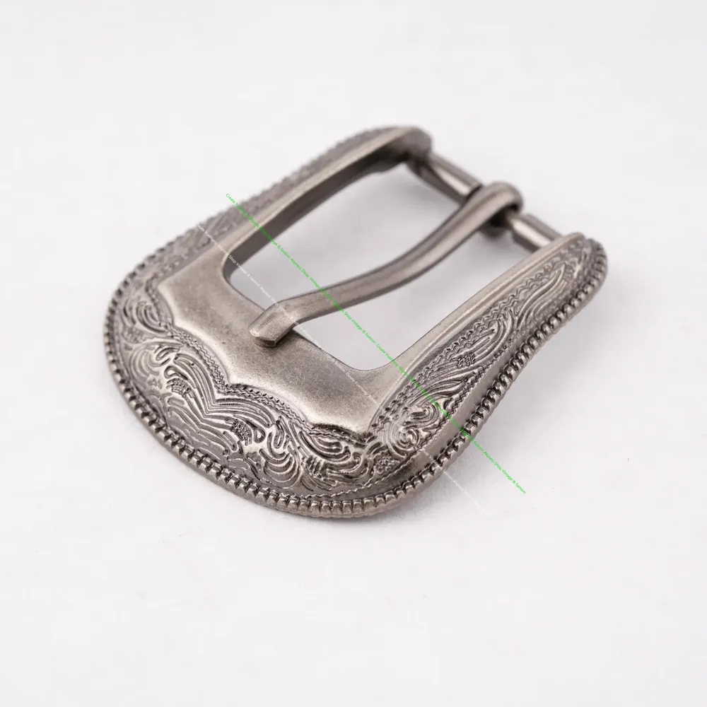 Lot de 3 boucles ceinture western métal 1 pouce
