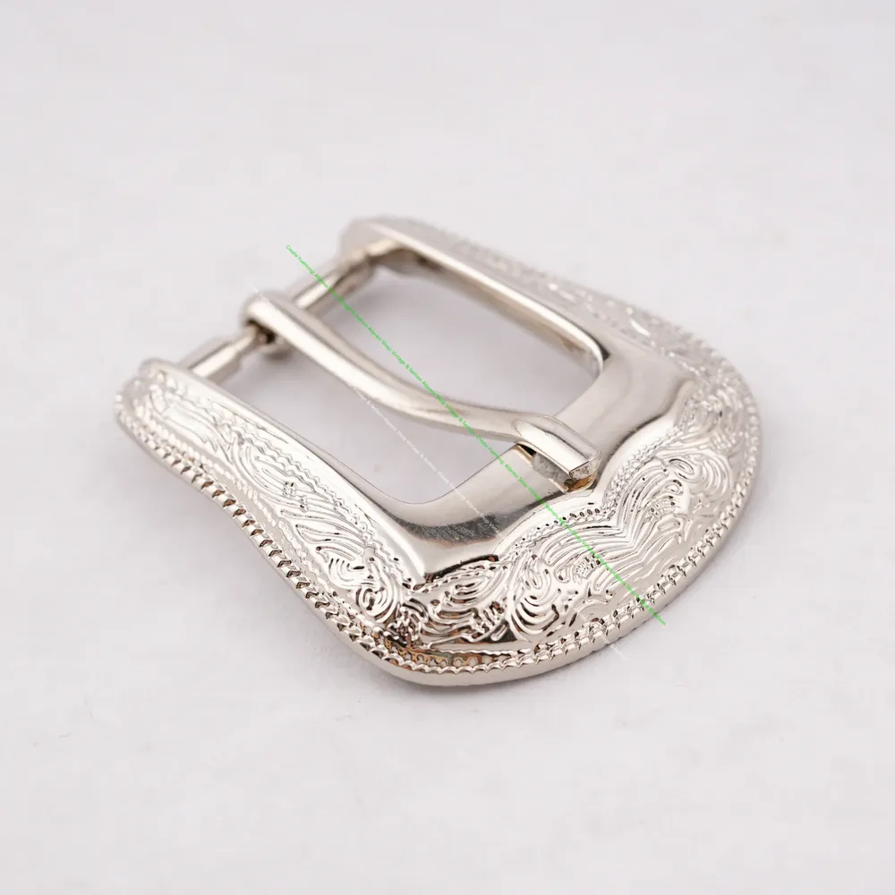 Lot de 3 boucles ceinture western métal 1 pouce
