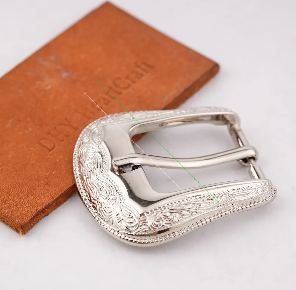 Lot de 3 boucles ceinture western métal 1 pouce