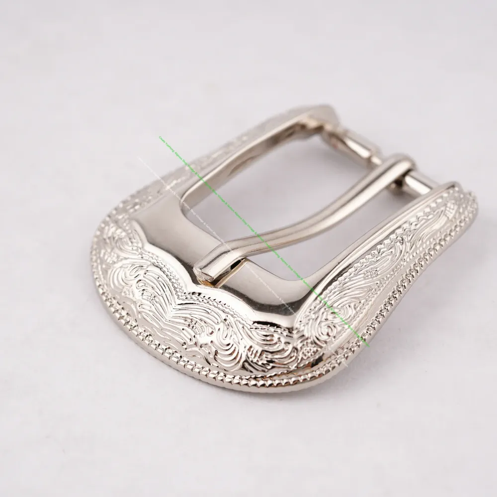 Lot de 3 boucles ceinture western métal 1 pouce
