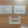 Lot de 3 gabarits acryliques pour porte-cartes en cuir – 3
