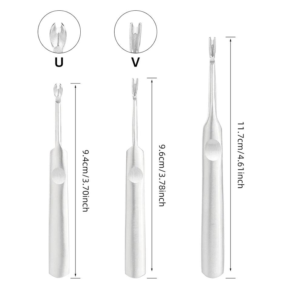 Lot de 3 outils de rainurage et brunissage du cuir