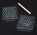 Lot de 3 tampons alphabet pour marquage cuir – Color 3Pcs Stamp Set