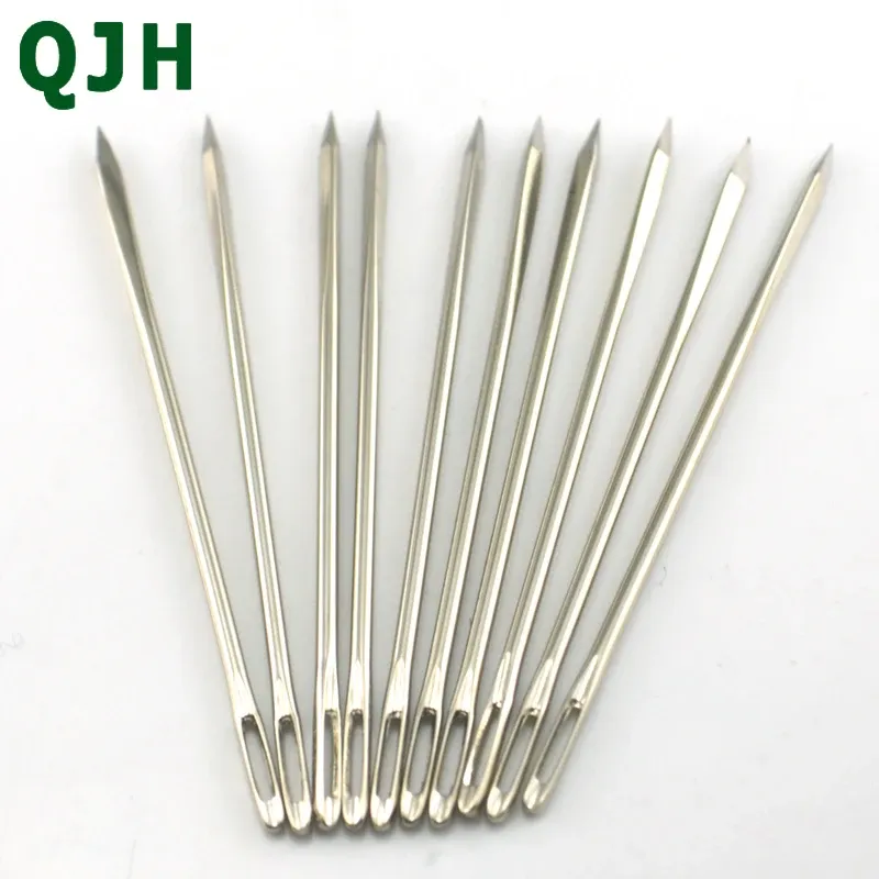 Lot de 30 aiguilles cuir triangulaires 5,2 à 7 cm inox