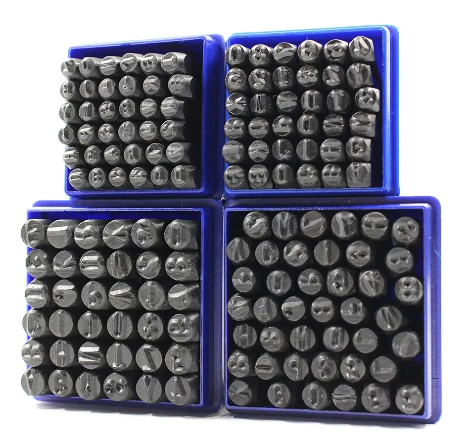 Lot de 36 outils alphabet et chiffres pour cuir