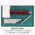 Lot de 39 tampons alphabet et symboles pour cuir – Couleur RX275-3MM-39 PCS