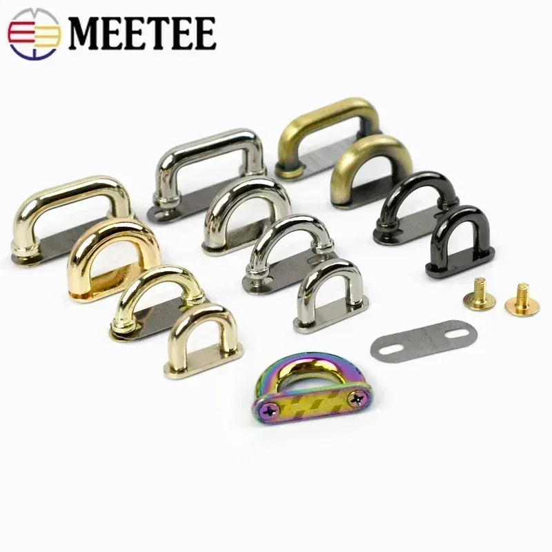 Lot de 4, 10 ou 20 boucles métal anneau D