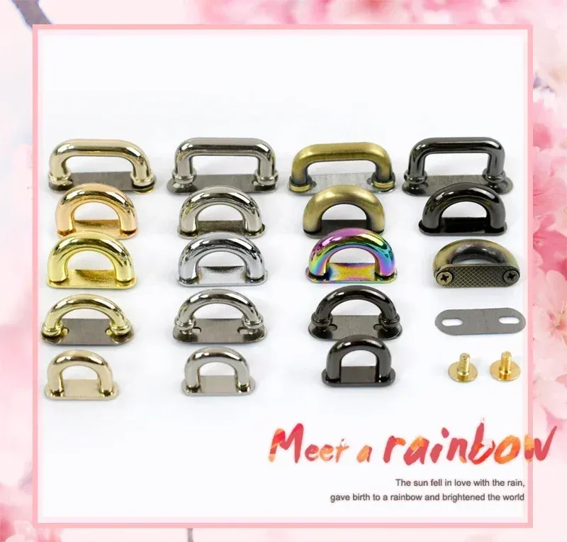 Lot de 4, 10 ou 20 boucles métal anneau D