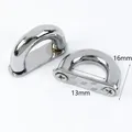 Lot de 4, 10 ou 20 boucles métal anneau D – Couleur KY551-Chrome-13mm