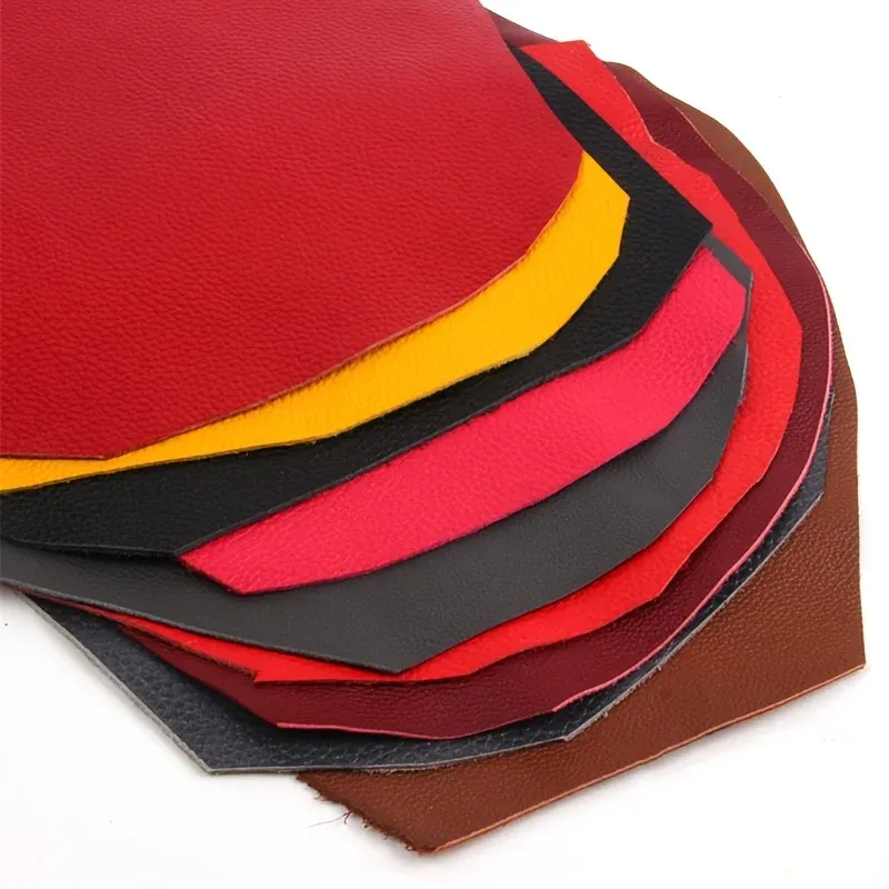 Lot de 5 pièces cuir de vachette 15x20 cm multicolore
