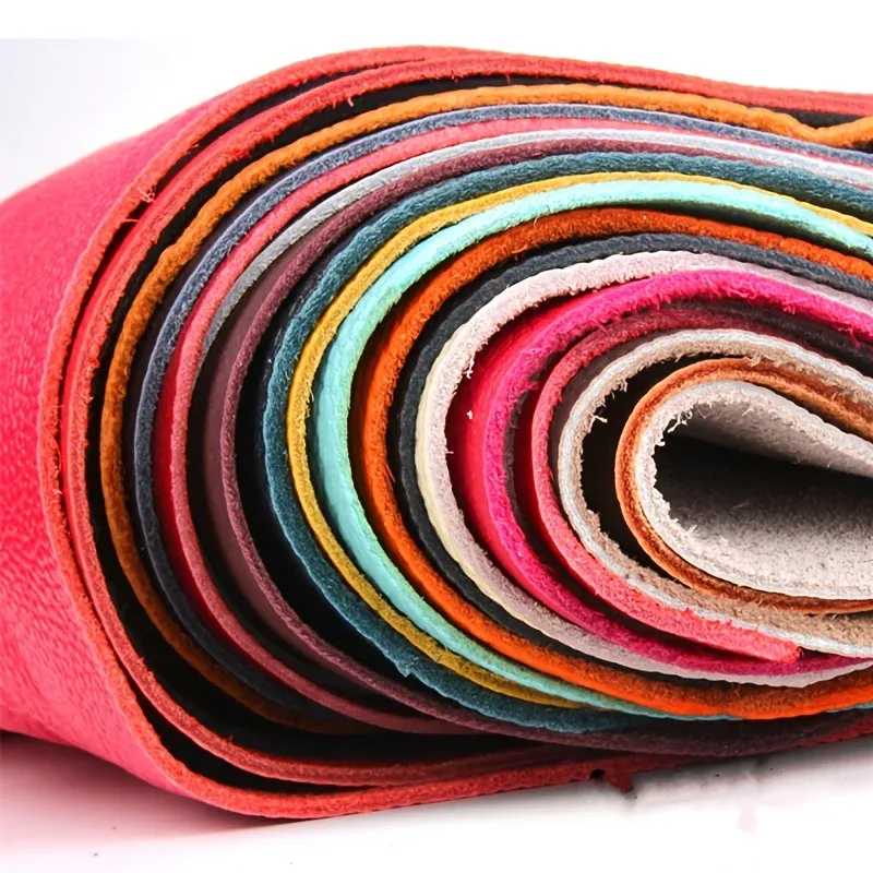 Lot de 5 pièces cuir de vachette 15x20 cm multicolore