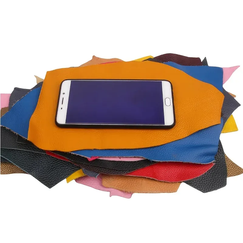 Lot de 5 pièces cuir de vachette 15x20 cm multicolore