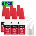 Lot de 6 colles fortes 20 g pour cuir, métal et plastique – Couleur 20g-6pcs