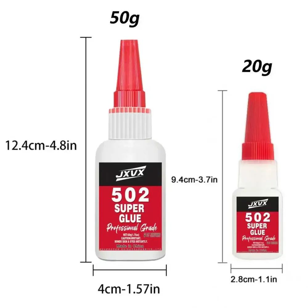 Lot de 6 colles fortes 20 g pour cuir, métal et plastique