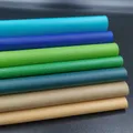 Lot de 7 feuilles PU motif litchi arc-en-ciel 20x30 cm – Couleur Blue Green Series