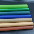 Lot de 7 feuilles PU motif litchi arc-en-ciel 20x30 cm – Couleur Brown Blue Series